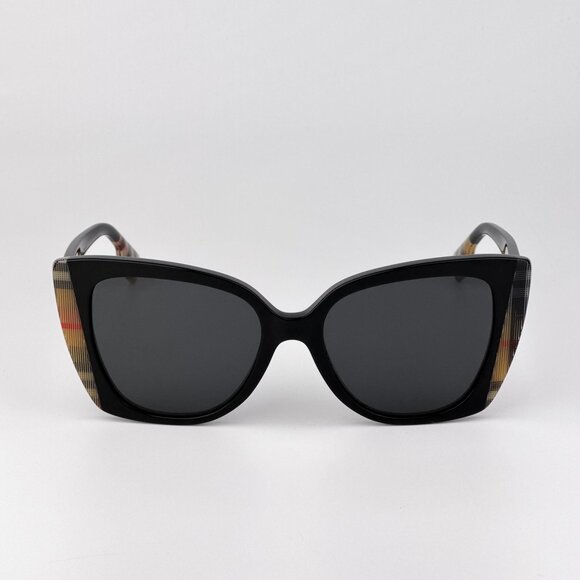 Burberry MARYL Cat Eye Sunglasses BE4393 405587 Black / Vintage Check Grey main image 8